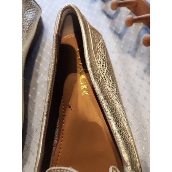 COACH Gold Metallic Slip Ons (Frederica) - Picture 2 of 3